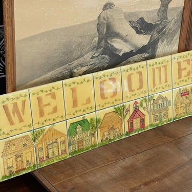 Free Shipping Within Continental US - Vintage Handmade Welcome Home Sign 
