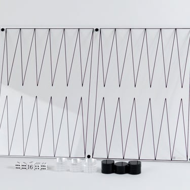 1970s– Felice Antonio Botta Lucite Backgammon Set 