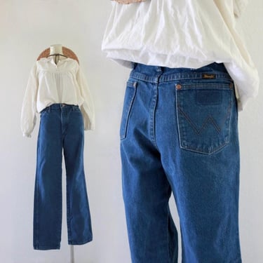 worrrn wangler jeans - 32 - vintage 90s y2k mens womens unisex western cowboy cowgirl wranglers denim blue jean 