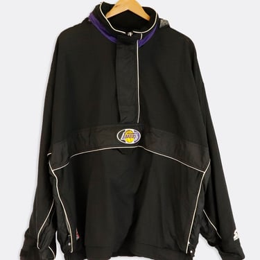 Vintage NBA Lakers Half Zip Full Pocket Basketball Jacket Sz 2XL