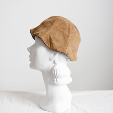 60s Brown Suede Bucket Hat 