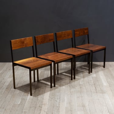 &quot;Ohio WC1&quot; Black Walnut and Steel Dining Chairs