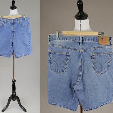 90s Men's Levi's Jean Shorts - 36 waist - Cotton Denim Jorts - Vintage 1990s - 8.5