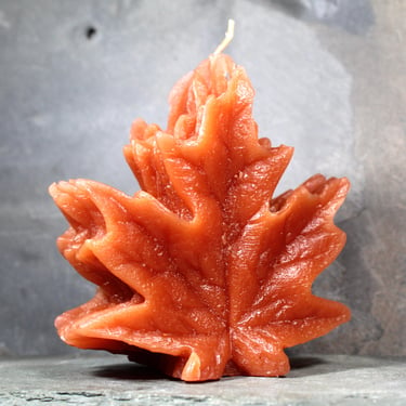 Red Maple Leaf Candle | Vintage Autumn Candle | Halloween Candle | Thanksgiving Candle | Bixley Shop 