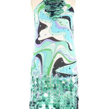 Emilio Pucci Paillette Embellished Halter Dress