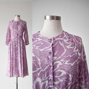 Vintage Purple & White Dress 