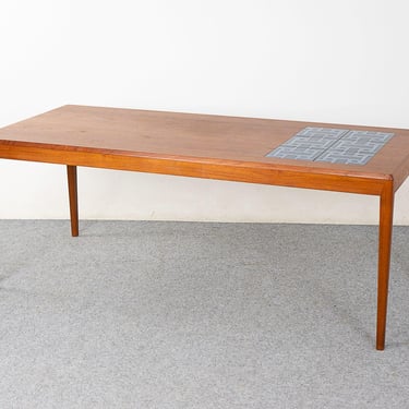 Mid-Century Teak & Tile Coffee Table - (323-245) 