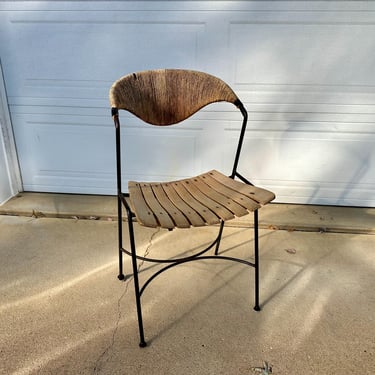 Arthur Umanoff Wood and Rush Sculptural Chair - For Restoration - Free Shipping 