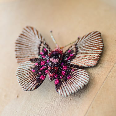 False Acraea Butterfly Embroidered Pin