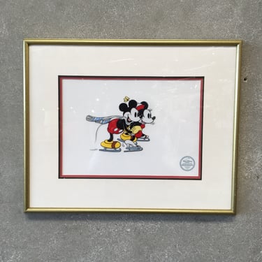 Mickey &amp; Minnie Mouse on Ice Serigraph