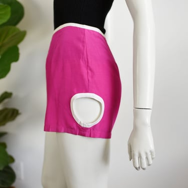 90s Hot Pink Cutout Shorts - S 
