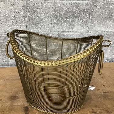 Woven Brassy Wire Basket (Seattle)