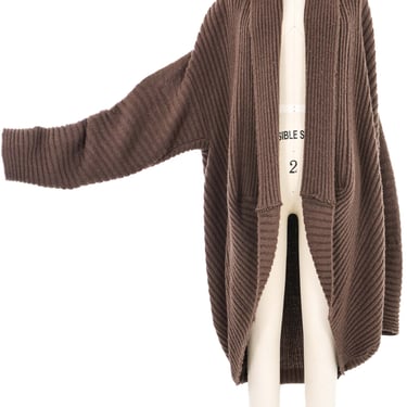 1980s Issey Miyake Brown Cocoon Cardigan