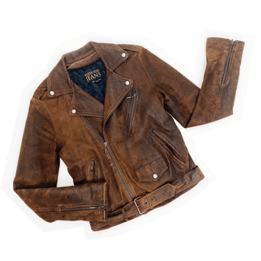 Plein Sud brown leather jacket