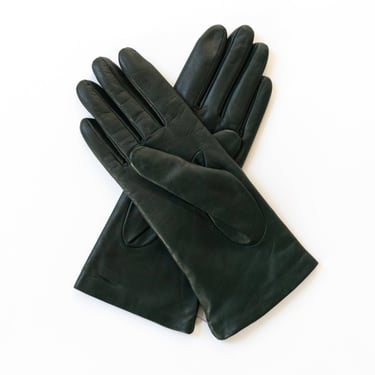 Leather Gloves in Pine
