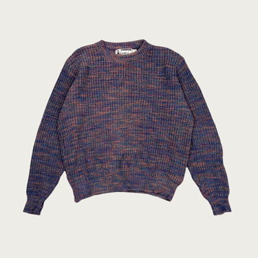 (L) Marled Knit Crewneck Sweater