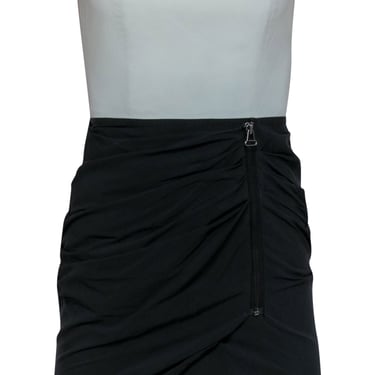 Alice &amp; Olivia - Black &amp; Ivory Ruched Strapless Mini Dress Sz 0