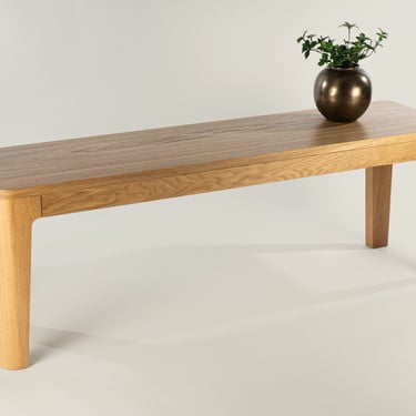 Wood Entryway & Dining Bench | Oak Scandinavian Bench | Modern Farmhouse Bench | Bedroom Bench made of Oak | PERLE BENCH 