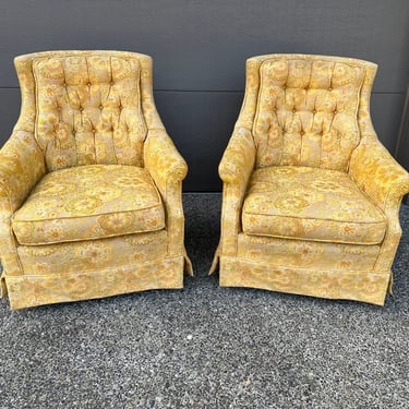 Set Mid Century Swivel Sofa Chairs 