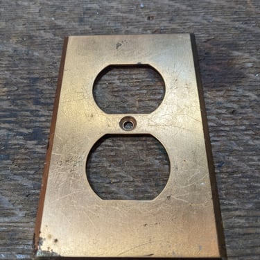 Vintage Mid Century Brass Outlet Cover