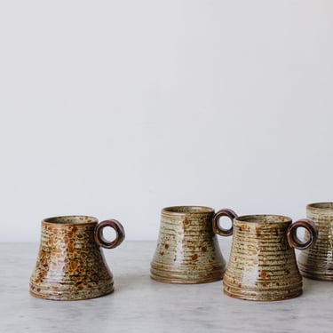 Stoneware Mug Set of 4 | Pierre Malbec Collection | Signed by Artist