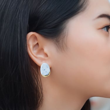 Gilded Nerikomi Porcelain Earrings