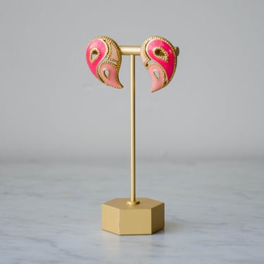 pink and gold earrings | teardrop earrings | Avon earrings 