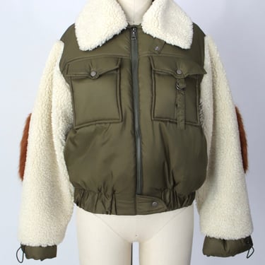 Sea Faux Fur & Shearling Puffer