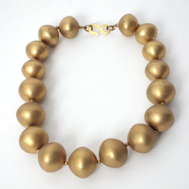 Gold Foil Graduated Bead Choker