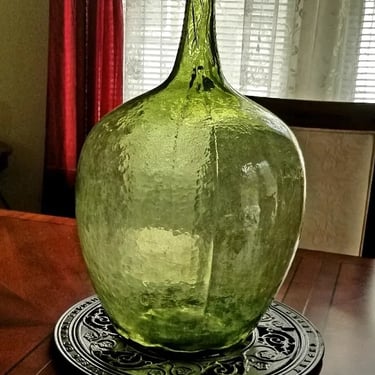 Civil War Era German Green Glass Antique Demijohn * Pick Up Only Longmeadow Ma 