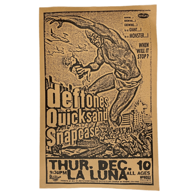 Vintage Deftones Quicksand Snapcase "La Luna" 1998 Poster