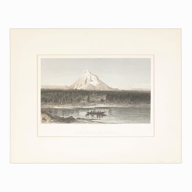 William Cullen Bryant Lithograph on Paper Mount Hood from the Columbia 