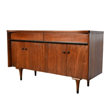 Walnut Long Dresser American of Martinsville Mid Century Modern 