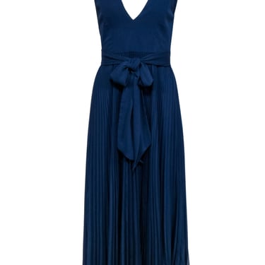 Alice & Olivia - Navy Blue Sleeveless Pleated Skirt Dress Sz 4