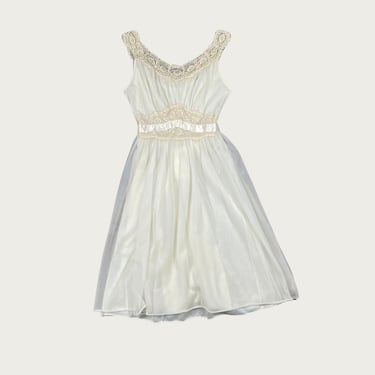 (S) 60s Vanity Fair Cream Slip Dress