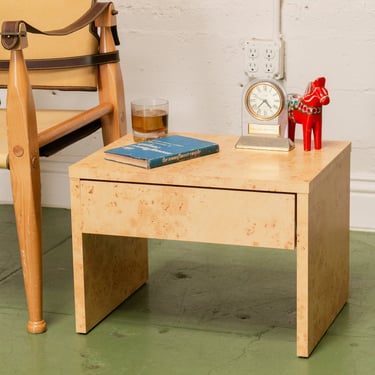 Burlwood Nightstand