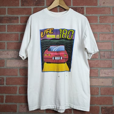 Vintage 90s Life Begins at 180 ORIGINAL Corvette Tee - Extra Large 