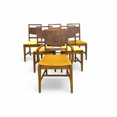 Vintage Deco Dining Chairs - Set of six 