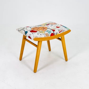 Mid century modern German ottoman/footstool make up stool from the 50s 