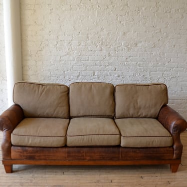 Vintage Full-Grain Leather Sofa