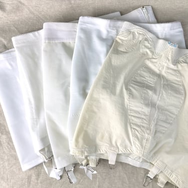 1970s girdles with garters - set of 5 - size 30 