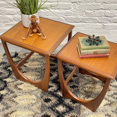 DANISH Mid Century Modern TEAK End TABLES / Nesting Tables by G-Plan, c. 1960s 