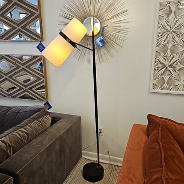 Arteriors 'Yasmin' Black &amp; Brass Floor Lamp