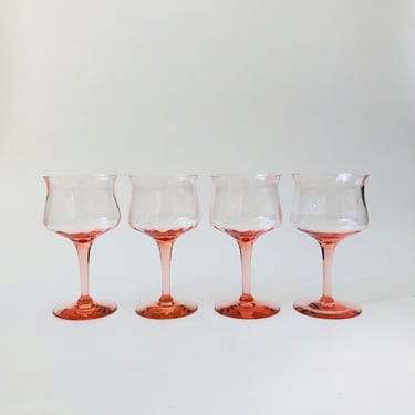 Blush Pink Wine Glasses - Set of 4 