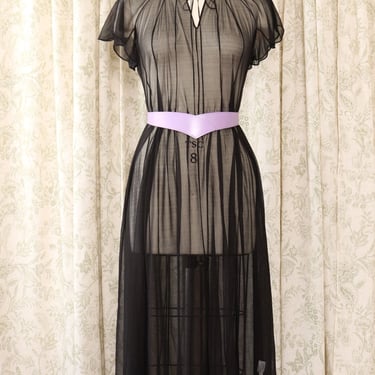 Sheer Silk Goth Gown XS-M