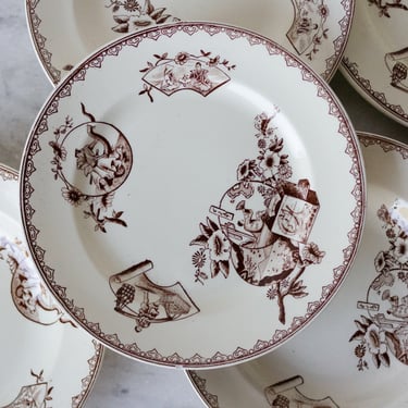 Set of Vintage  Matched Transferware Plates or Bowls
