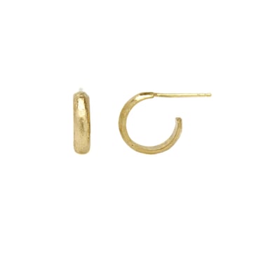 Small Half Round Hoops - Solid 18K