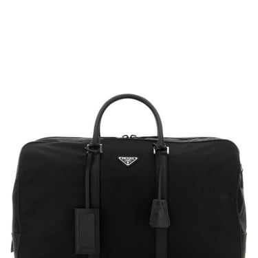 Prada Men Black Fabric Travel Bag