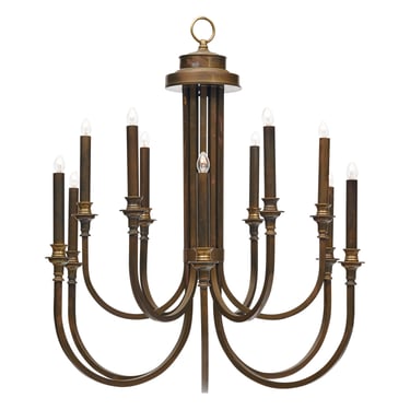 Mid-Century French Brass Chandelier