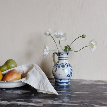 vintage blue and white delft pitcher